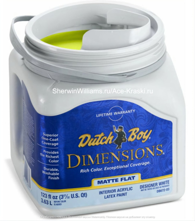 Dutch Boy Dimensions Flat Interior Latex, Base D